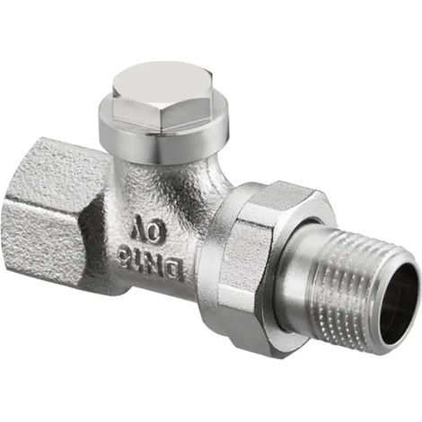 OVENTROP Raccordo a vite per ritorno Combi 4 passaggio DN 20, R 3/4 x Rp 3/4, PN 10, ottone, nichelato, 1090763