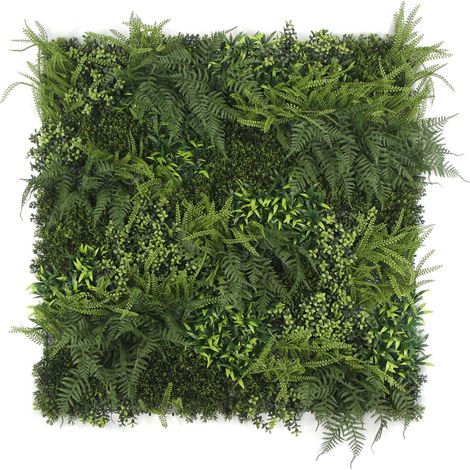 Mur de hérisson artificiel - Toile de fond en lierre synthétique - Clôture d'intimité pour jardin - 101,6 x 101,6 cm par panneau (L098) (1/5)