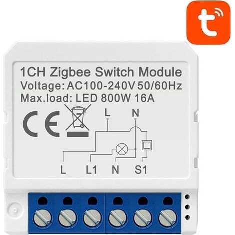 Tuya Zigbee Modulo Multiuso ad 1 Canale Con Neutro (1/5)