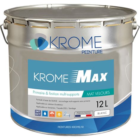 Krome Max primaire et finition teintable multisupports Conditionnement: 12L - Couleur: BLANC (1/5)