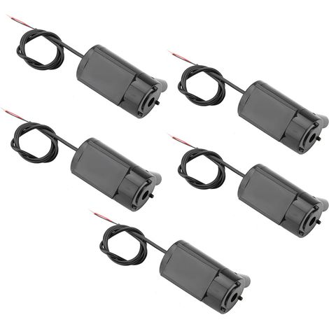 Cinq mini micromoteurs silencieux CC 3V-5V, submersibles, à faible consommation d'énergie, adaptés aux aquariums, bassins à poissons, étangs, fontaines et jardins hydroponiques. (1/5)