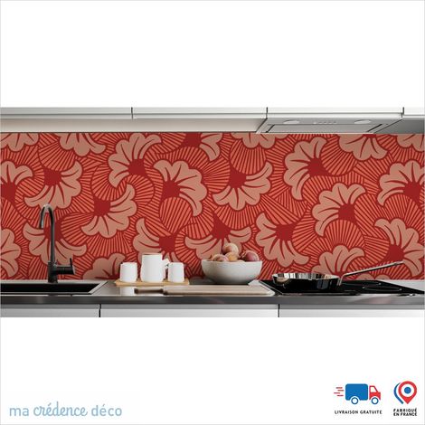 Crédence : Wax foncé - Couleur Rouge saumon - Alu composite - 120 - 60 (1/3)