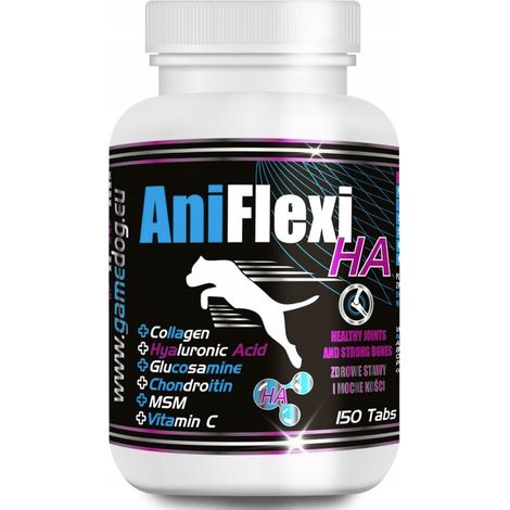 Suplemento Game Dog AniFlexi HA para articulaciones y huesos, 150 cápsulas.