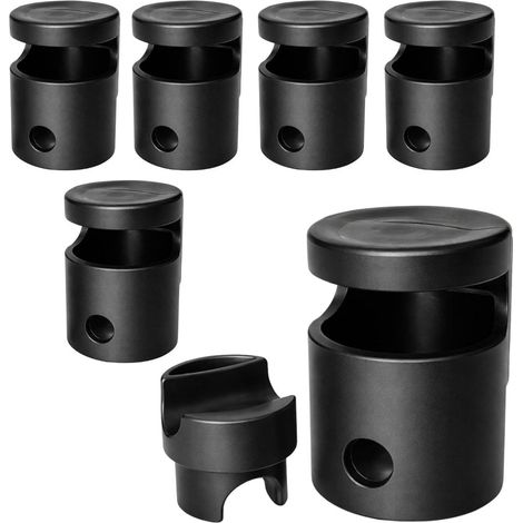 Trampolin-Pfostenkappen 8 Stück für Pfosten bis 25 mm, schwarz – Endkappen – Trampolinzubehör (1/5)