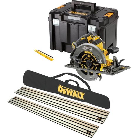 DeWalt DCS579NT 54v 190mm XR FlexVolt High Power Circular Saw 2x Guide Rail Bag