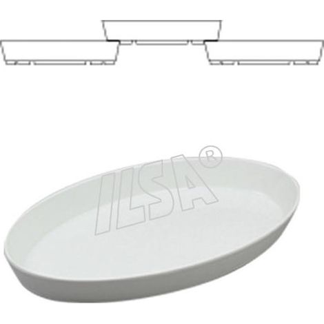 Pirofila impilabile per buffet ovale in Melamina 43 x 26 cm (1/2)