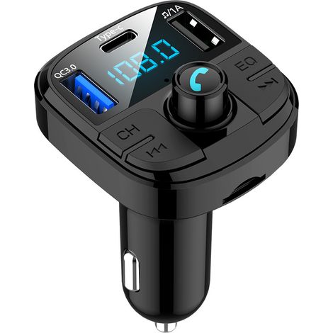 Lecteur MP3 de voiture avec Bluetooth, appels mains libres, lecture de musique et émetteur FM Bluetooth