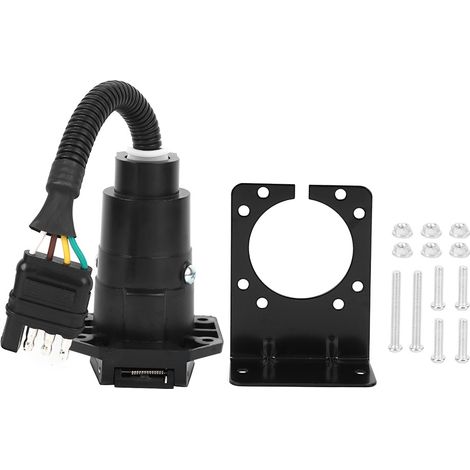 Adaptateur remorque 4 broches vers 7 broches avec support étanche connecteur US type 6-24V