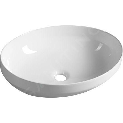 Aqualine - Vasque à poser, 51x37 cm, sans trop-plein, blanc 50361 (1/5)