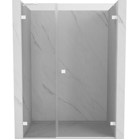 Mexen Lunar-B Duschschiebetür rechts 150 cm, transparent, weiß - 832S-150-050-20-00-P