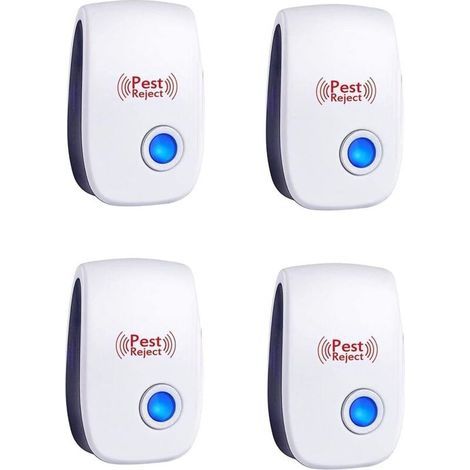 Répulsif Électronique à Ultrasons Anti-Rats et Anti-Souris – Lot de 4 pour Maison, Garage, Cave – Élimine Insectes et Araignées Sans Produits Chimiques (1/4)