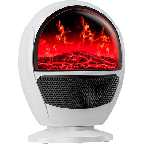 Cuisinière électrique, cuisinière électrique portable avec effet de flamme réaliste, thermostat réglable, protection contre la surchauffe. (1/4)