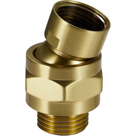 Adaptateur de douche pivotant en laiton massif, rallonge de bras de douche réglable. - AquaForge (1/3)