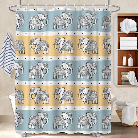 Rideau de bain en polyester 180x180 infroissable rideau imperméable pour loft industriel (1/5)