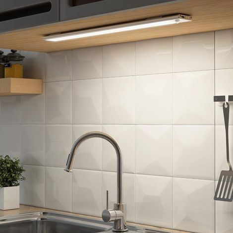 LED Dimmable Cabinet Lamp, 40 cm, Wireless Wall Light with Indoor Motion Sensor, Rechargeable LED Strip Under Cabinet Kitchen with 3 Lighting Modes (1/5)