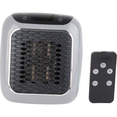 Enowelir Chauffage Électrique Portatif Compact Ventilateur de Table pour Maison Bureau Hiver