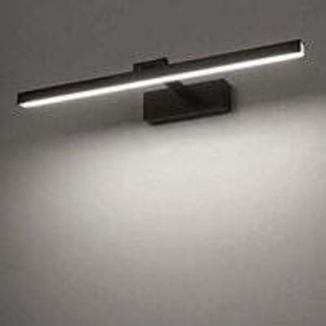 Badezimmerspiegelleuchte, 6000 K, Kaltweiß, 12 W, LED-Badezimmerlampe, moderne Badezimmerlampe für den Innenbereich, schwarze Badezimmerbeleuchtung, 1000 lm, 50 cm (1/3)
