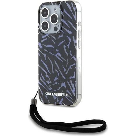 Karl Lagerfeld KLHCP15XHZBPKCCU iPhone 15 Pro Max 6.7 Zebra Viola con Cavo (1/5)