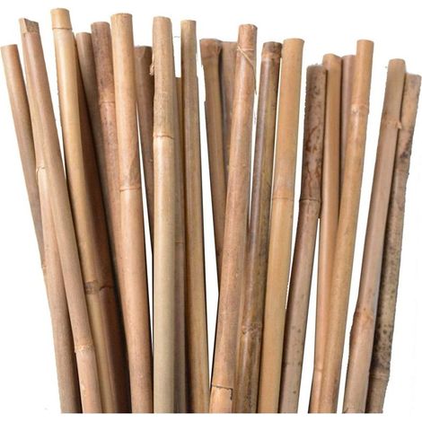 Lot de 30 Tuteur en Bambou 120 cm, 9-12 mm, Tubes en Bambou pour Plantes et Arbres, Baguettes de bambou, Canne de bambou, Tuteur