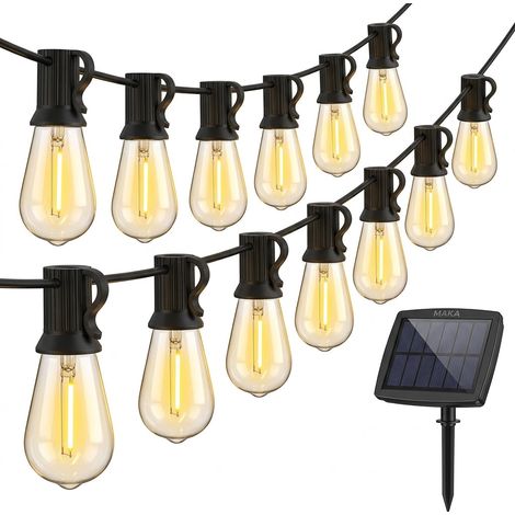 Catena Luminosa Solare da Esterno 10 LED Luce Calda (1/5)