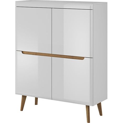 Aparador alto NORDI 107 x 134 cm blanco