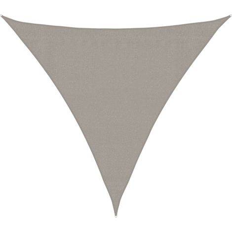 Voile d'ombrage  Voile de parasol 160 g/m² triangulaire gris clair 3x3x3 m PEHD