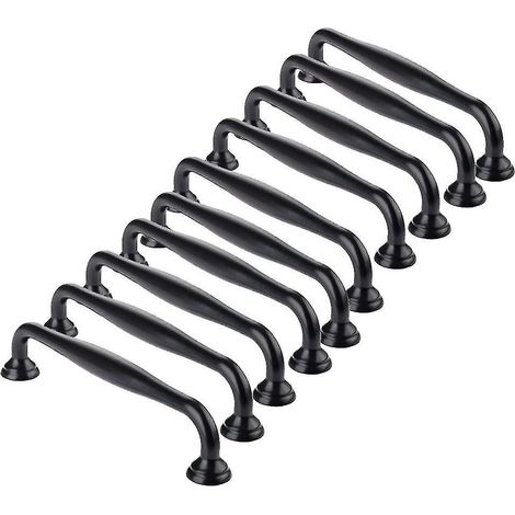 10 schwarze Möbelgriffe – 96 mm Lochabstand (1/5)