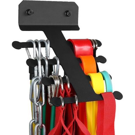 Estantería para guardar material deportivo，soporte para bandas de resistencia，soporte para cuerdas de saltar (1/5)