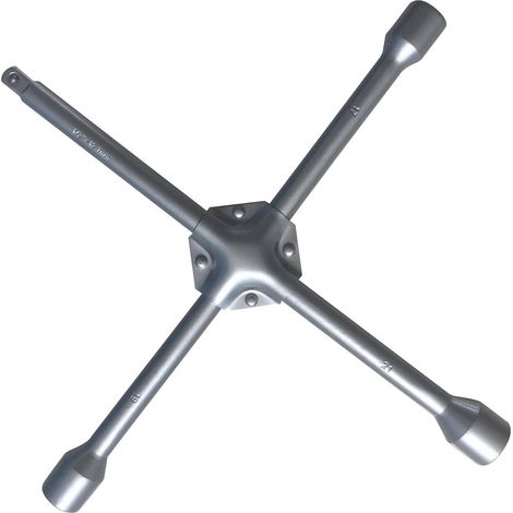 Clé en croix 1/2"-17-19-21mm L. 355mm CrV - OM 0766BL - CLAS Equipements