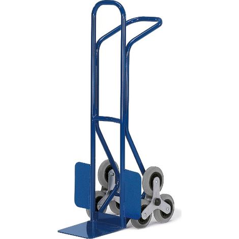 Rollcart Junior-Treppenkarre aus Stahlrohr mit dreiarmigen Radsternen, Schaufelbreite 250mm