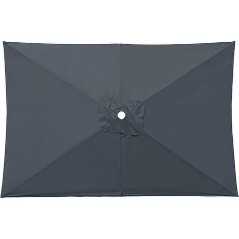 Replacement cover for rectangular parasol, waterproof replacement canvas, grey, 1.9X1.25 meters, support pole not included. (1/5)