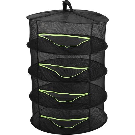 Filet de Séchage, Panier de Séchage d'herbes à 4 Couches, Stockage Rapide et Efficace avec Sac de Rangement pour Salle de Croissance (1/5)