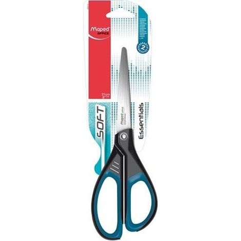 MAPED Essentials Soft - Forbici asimmetriche 21 cm - comfort e precisione