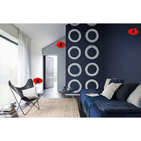 Peinture murale Mat Acrylique / Intérieur application facile très opacifiant séchage rapide / couleurs au choix sans odeur - 3 Blanc Perle - 0.5 Litre. (1/3)