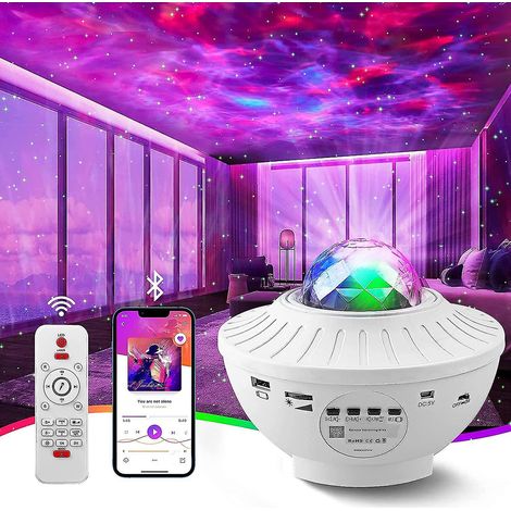 Projecteur de lumière galaxie, veilleuse projecteur d'étoiles pour enfants, lampe ciel 5 en 1 avec télécommande, haut-parleur Bluetooth, lampe ciel étoilée pour enfants (1/4)