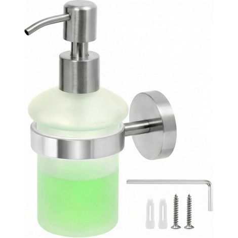 Wall-mounted soap dispenser, shower soap dispenser, made of 304 stainless steel, suitable for shower gel and hand soap (1/5)