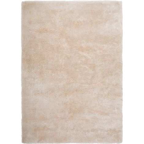 Tapis shaggy ivoire haut poil doux micro polyester - 110 x 60 cm (1/3)