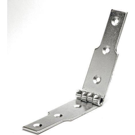 Hettich – Charnière à congé en acier zingué pour meuble – Dimensions L.30 x l.200 mm – Fixation à vis – Bouts carrés