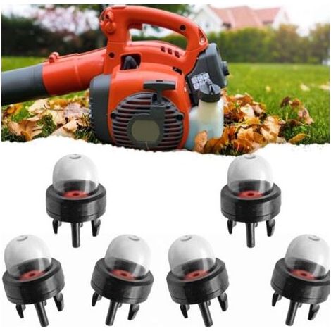 Poire D'amorçage - Moteur 2 Temps - Compatible Tronçonneuse Débroussailleuse Souffleur Husqvarna Ryobi Poulan Echo Bolens McCulloch - Lot De 6 (1/4)