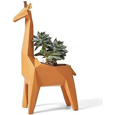 1 Statue girafe, résine, design géométrique, 23 cm, décoration intérieure, salon, bureau (1/5)