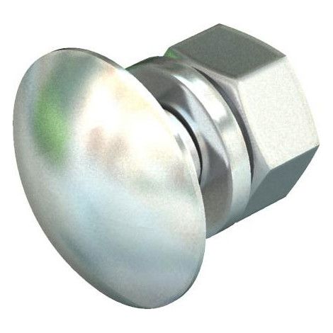 OBO Bettermann Vis à tête bombée large avec rondelle et écrou M6x12 inox, inoxydable A2 1.4301, 6406521