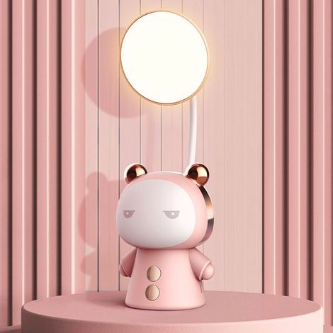 LED-Schreibtischlampe, USB-aufladbare Leselampe, Nachtlicht, Schlaflampe, rosa Schreibtischlampe (1/4)