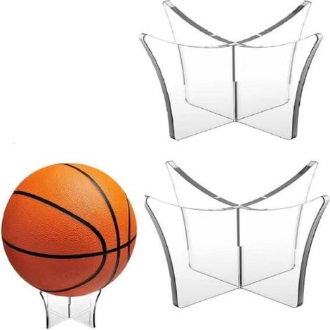 Support De Balle,Support de Balle en Acrylique,Support pour Ballon de Sport,Support de Ballon de Football,Foot Présentoir,2 Pièces