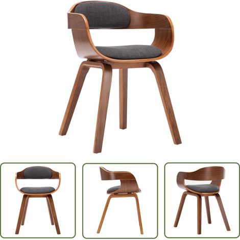 Furniture Limited - Chaise de salle à manger Gris foncé Tissu et (1/5)