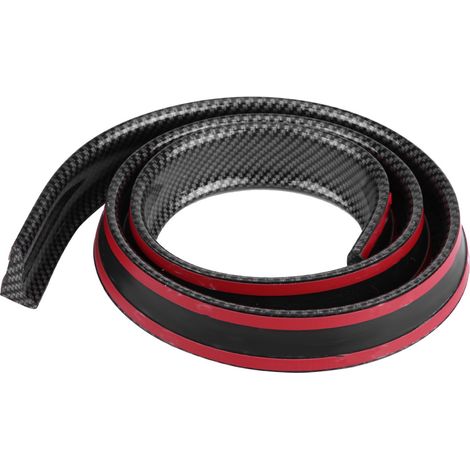 1,5m Fibre Carbone Caoutchouc Souple Spoiler Arrière Toit Coffre Aile Protection Sticker Auto (1/5)