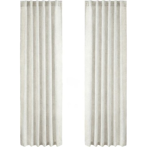 Cortinas semitransparentes que filtran la luz, blancas W127 214 (1/2)