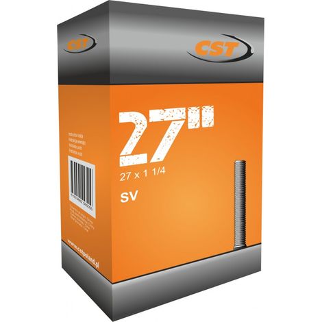 Chambre à air rétro pour vélo de route CST 27 x 1 1/4 CST AV 37/45-622/630 Schrader (1/3)