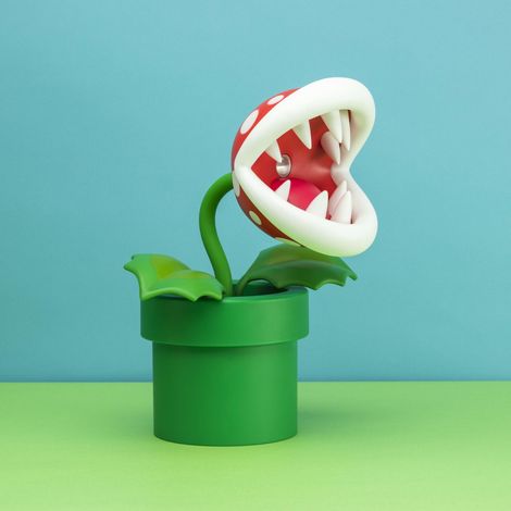 LED-USB-Dekoleuchte PALADONE Piranha Plant Super Mario, flexibler Kopf, 33 cm