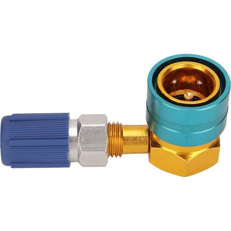 Adaptateur de collecteur de climatiseur R134A Connecteur de système de coupleurs rapides de voiture Freon Kit de coupleur de climatiseur automatique côté bas dans le climatiseur. (1/5)