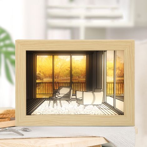 Veilleuse décorative LED avec tableau de chevet, style anime japonais, 3 modes d'éclairage, veilleuse moderne et créative simulant la lumière du soleil, applique murale décorative d'intérieur, petite  (1/5)